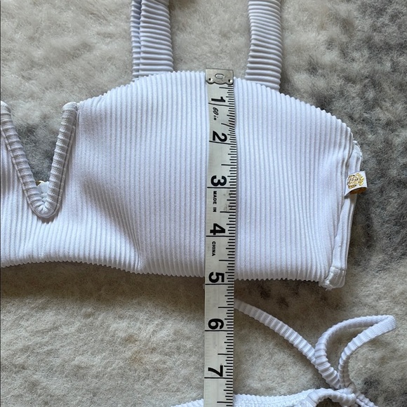 La Vie en Rose White Ribbed Bikini Set - Picture 5 of 16